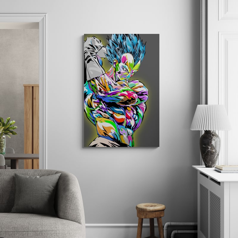 3D Vegita 2024 by Technodrome1 wall art in a living room