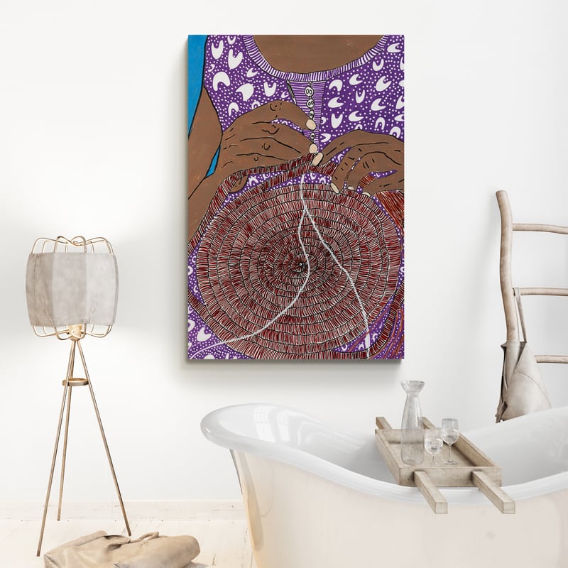 In Weaving Hands by Julianne Wade wall art from Glam Wall Art