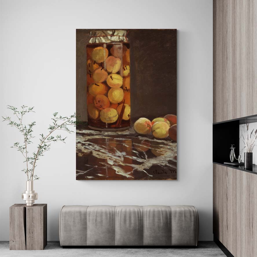 A Jar Of Peaches by Claude Monet wall art from Glam Wall Art