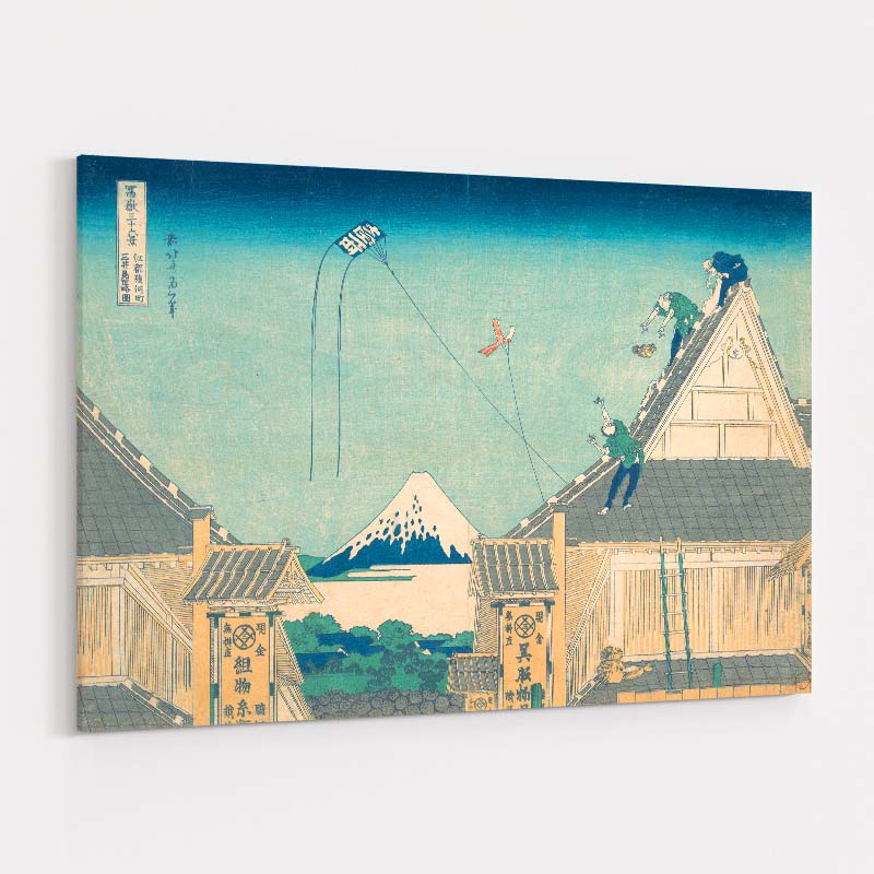 A Sketch Of The Mitsui Shop In Suruga In Edo by Katsushika Hokusai wall art
