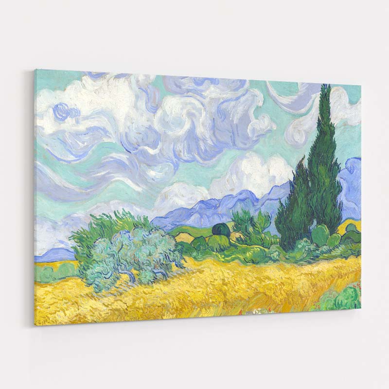 A Wheatfield with Cypresses 1889 by Vincent Van Gogh wall art