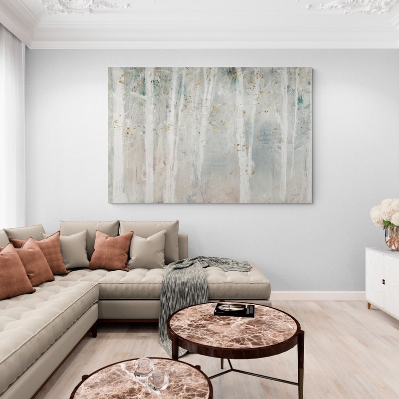 A Woodland Walk I by Lisa Audit wall art in a living room