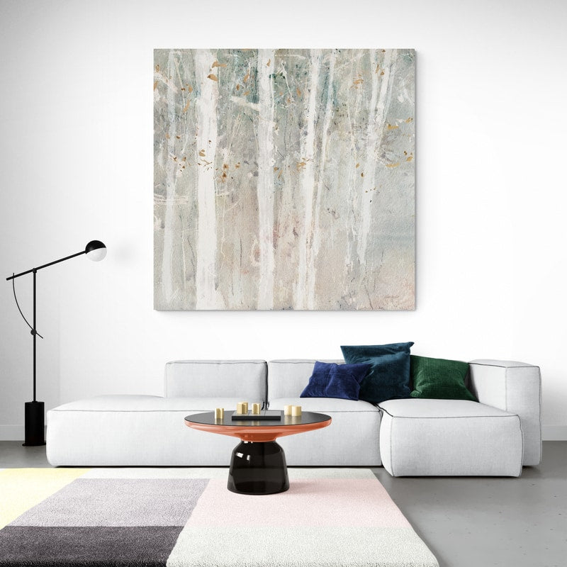 A Woodland Walk II by Lisa Audit wall art in a living room
