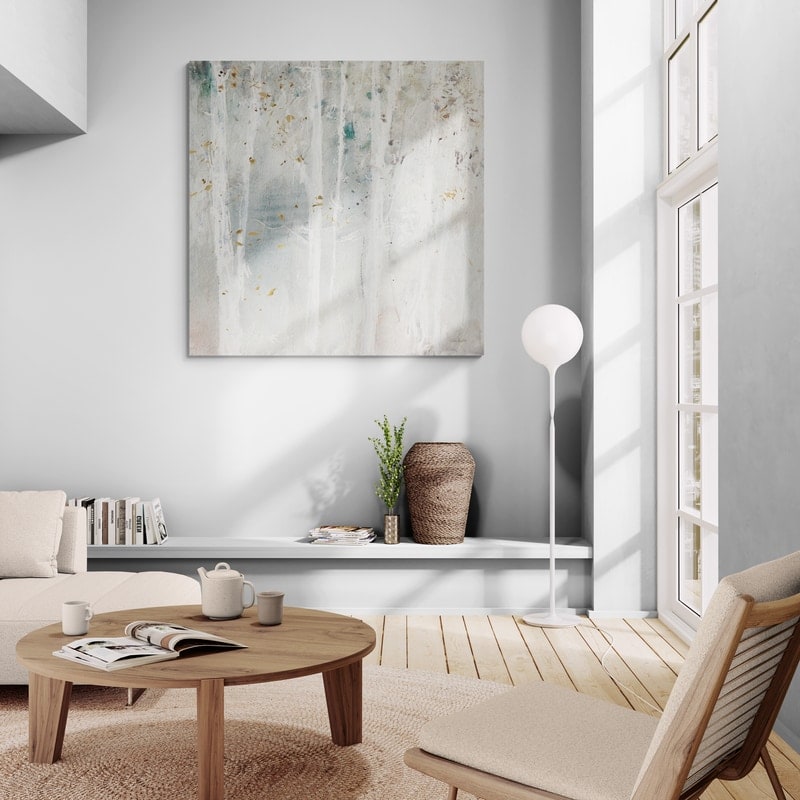 A Woodland Walk III by Lisa Audit wall art in a living room