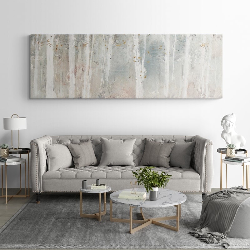 A Woodland Walk IV by Lisa Audit wall art in a living room
