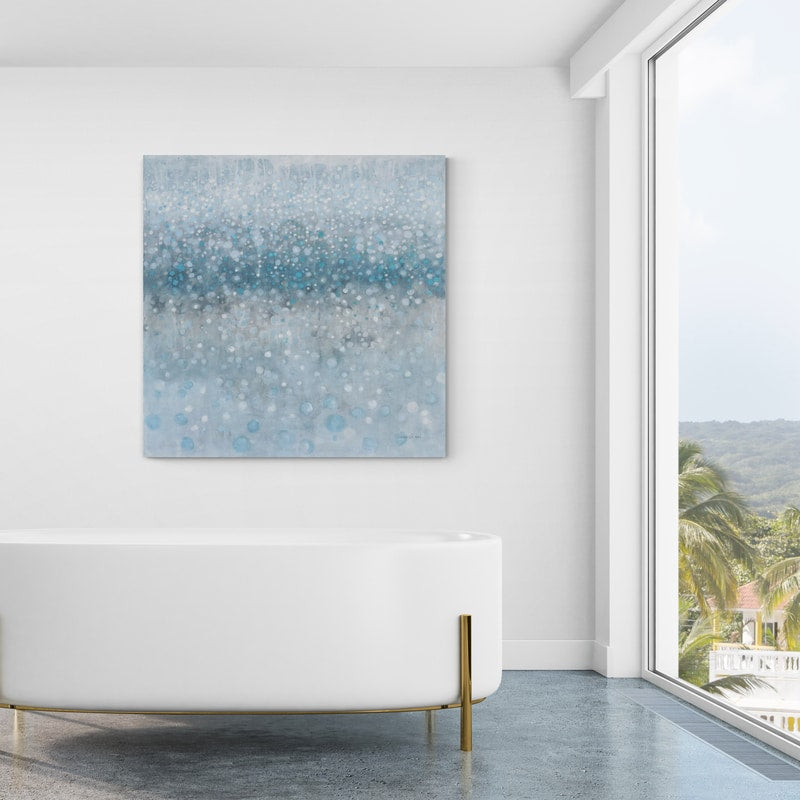 Abstract Rain Slate Blue by Danhui Nai wall art from Glam Wall Art