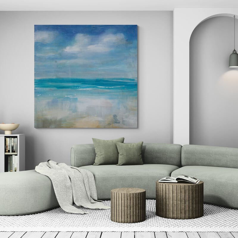 Across The Sea by Danhui Nai wall art in a living room