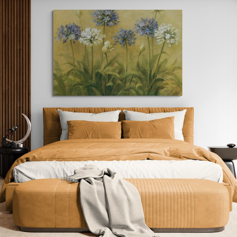 Agapanthus by Danhui Nai wall art from Glam Wall Art