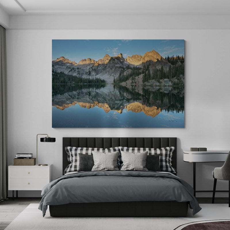 Alice Lake Sawtooth Mountains Idaho by Alan Majchrowicz wall art from Glam Wall Art