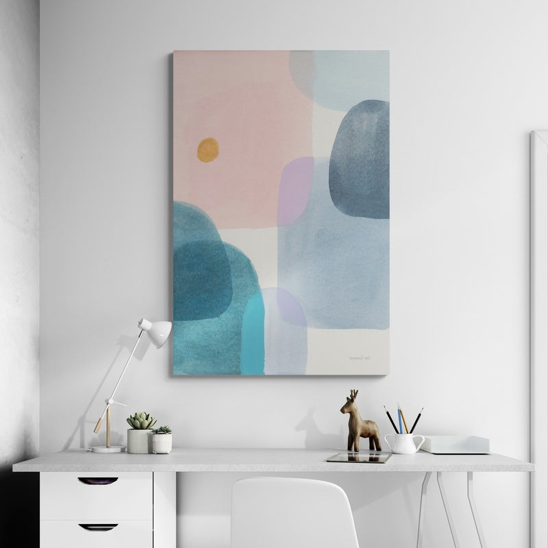 All Coming Together II by Danhui Nai wall art in a living room