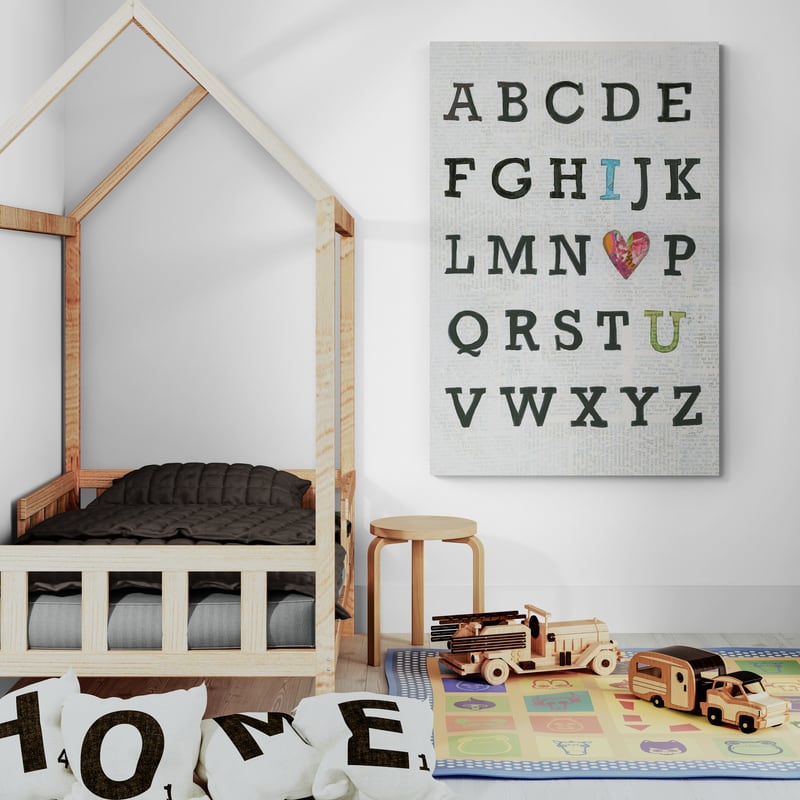 Alphabet on Print by Courtney Prahl wall art from Glam Wall Art