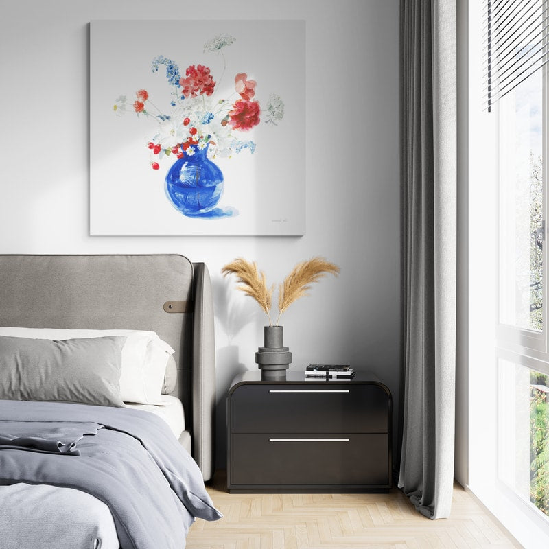Americana Bouquet by Danhui Nai wall art in a bedroom