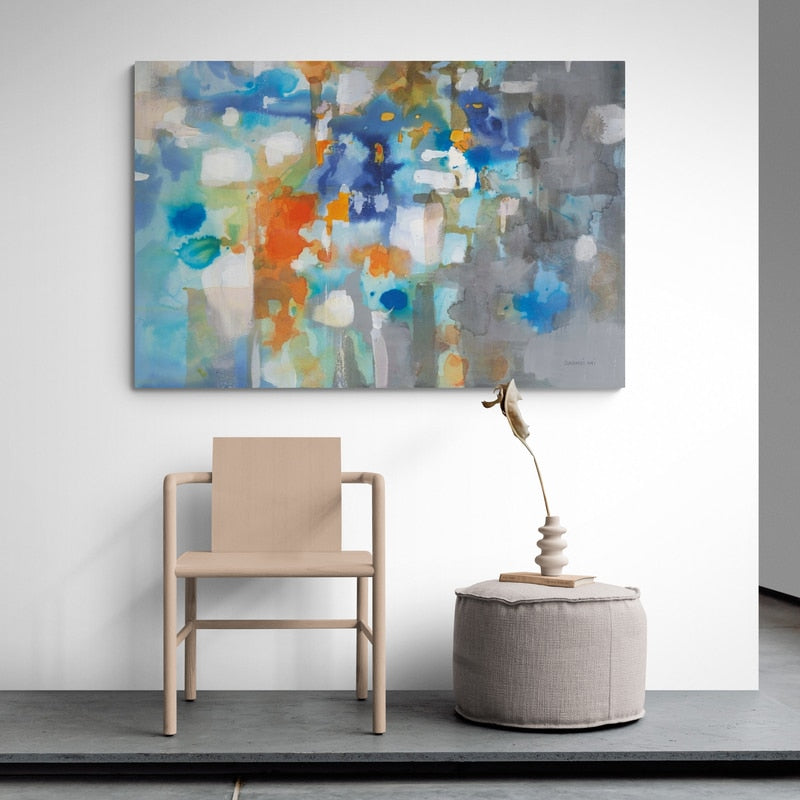 Andes Ink Stain by Danhui Nai wall art in a living room