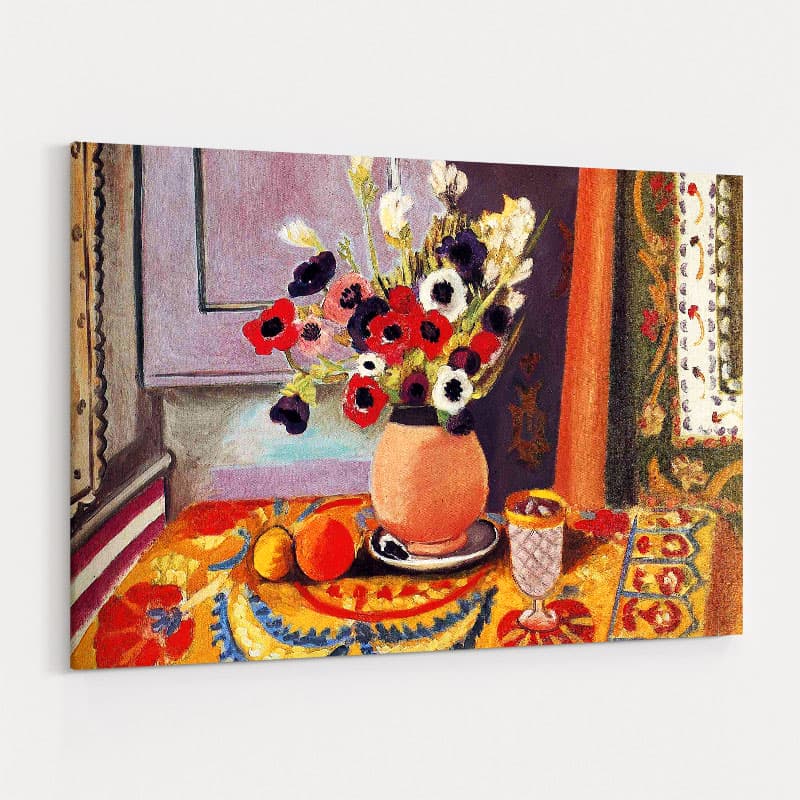Anemone Flowers in an Earthen Vase by Henri Matisse wall art