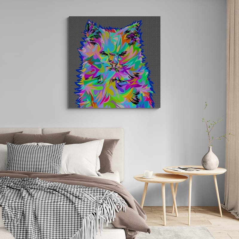 Angry Cat 2023 by Technodrome1 wall art from Glam Wall Art