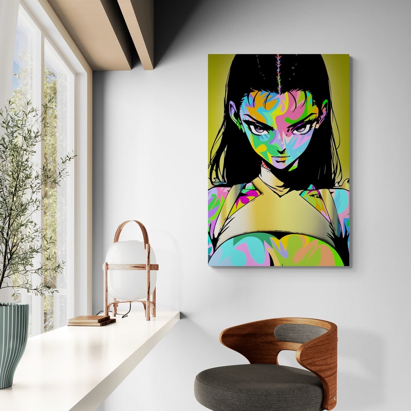 Anime Girl Face by Technodrome1 wall art from Glam Wall Art