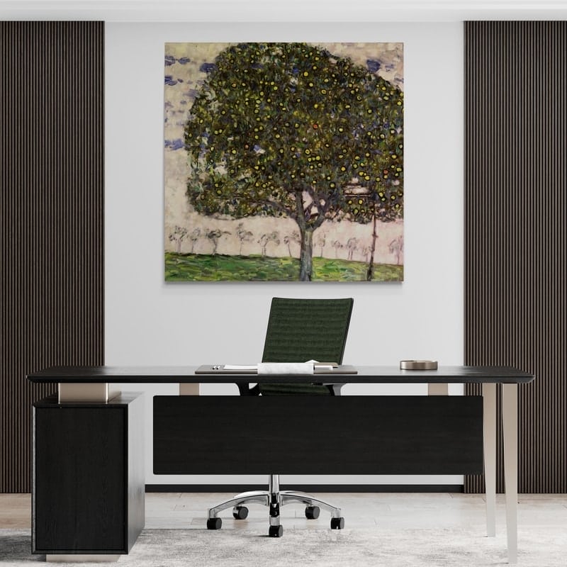 The Apple Tree II by Gustav Klimt wall art in a office