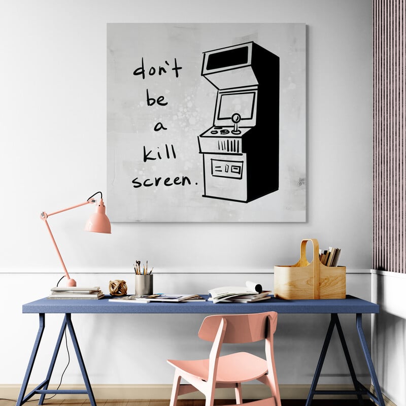 Arcade VI by Kent Youngstrom wall art in a home office