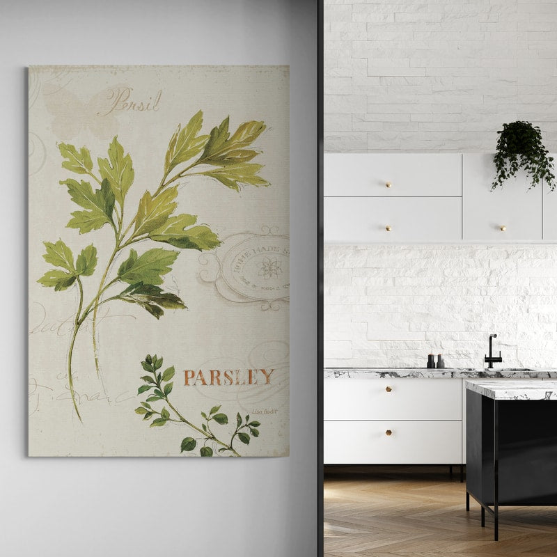 Aromantique I by Lisa Audit wall art in a kitchen