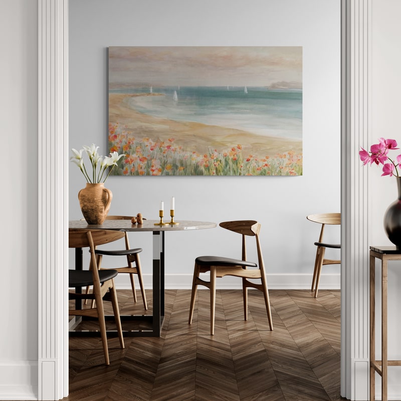 Around The Point III by Danhui Nai wall art in a dining room