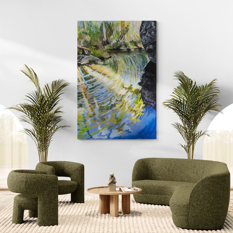 At the Turn of the Georges River by Marina Strijakova wall art in a living room