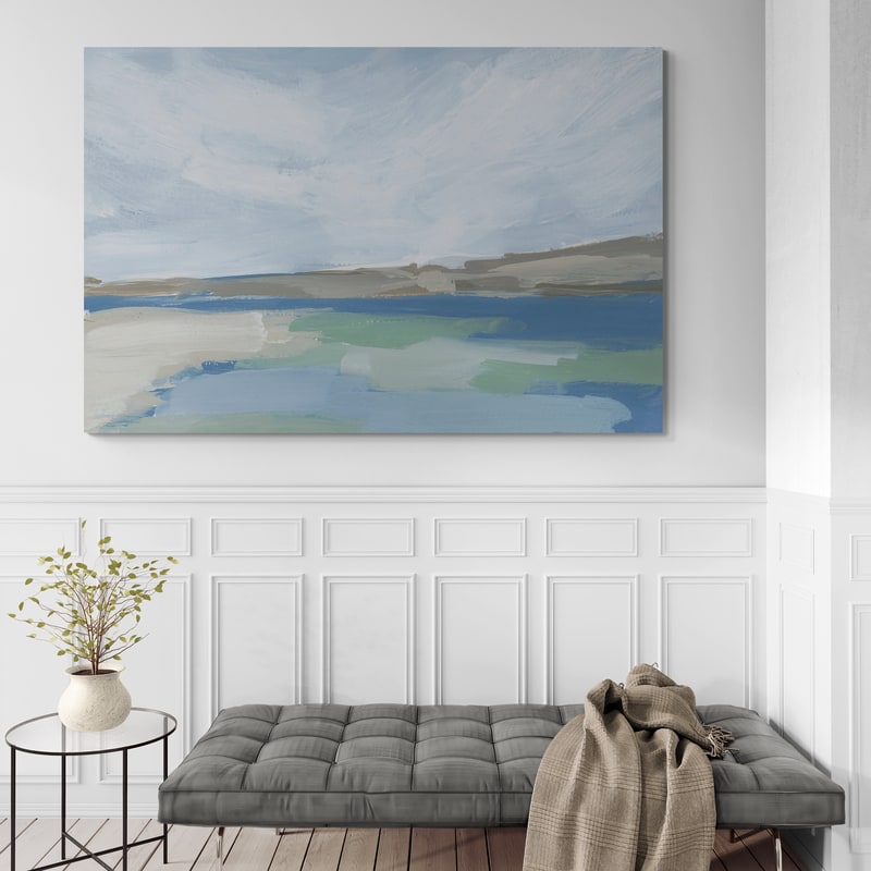 Atlantic Currents Landscapes 7 by Jetty Home wall art in a hallway