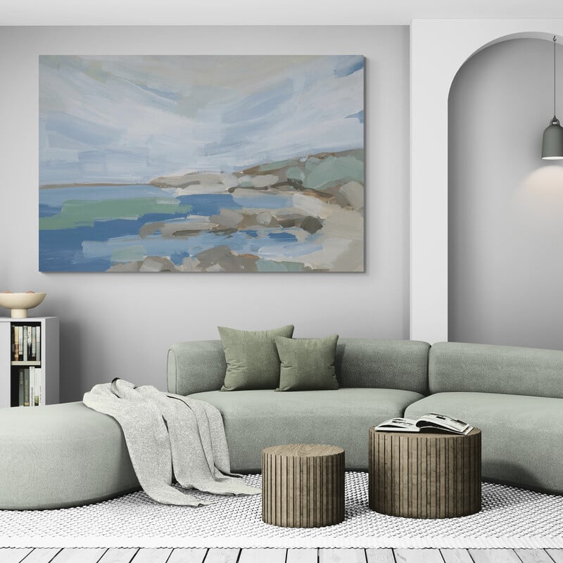 Atlantic Currents Landscapes 8 by Jetty Home wall art in a living room