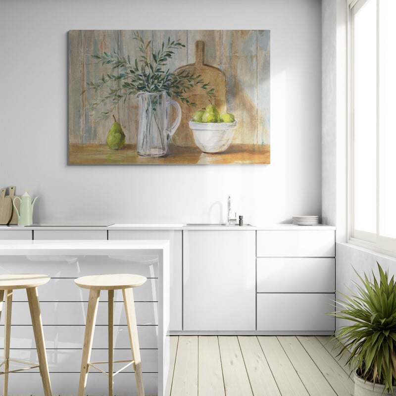 Autumn Kitchen by Danhui Nai wall art in a kitchen