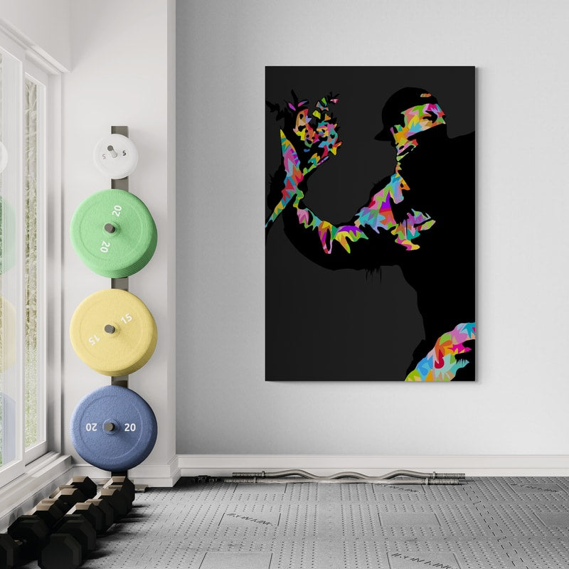 Banksy Flower Thrower by Technodrome1 wall art from Glam Wall Art