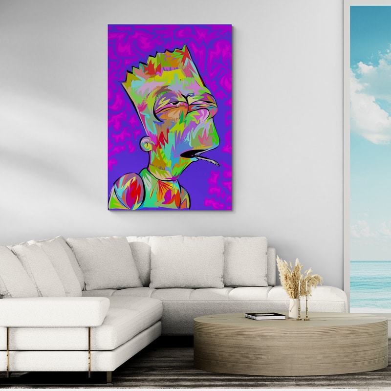 Bart High by Technodrome1 wall art in a living room