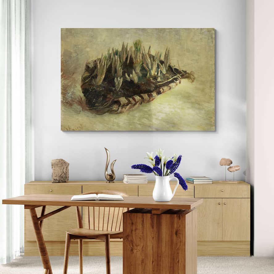 Basket of Crocus Bulbs 1887 by Vincent Van Gogh wall art from Glam Wall Art