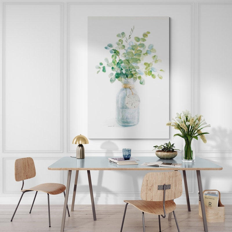 Beach Eucalyptus II by Danhui Nai wall art in a dining room
