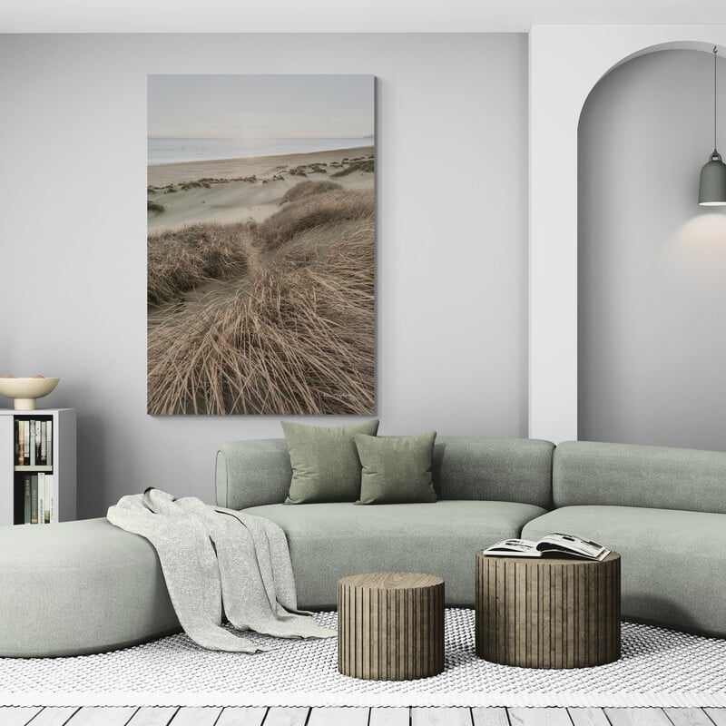 Beach Grasses by Alan Majchrowicz wall art in a living room