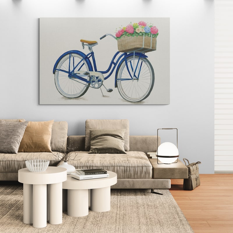 Beach Time II Neutral by James Wiens wall art in a living room