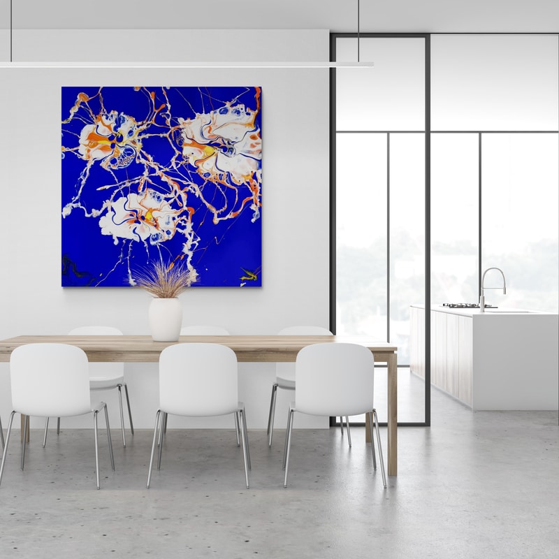 Before the Dawn by Marina Strijakova wall art in a dining room