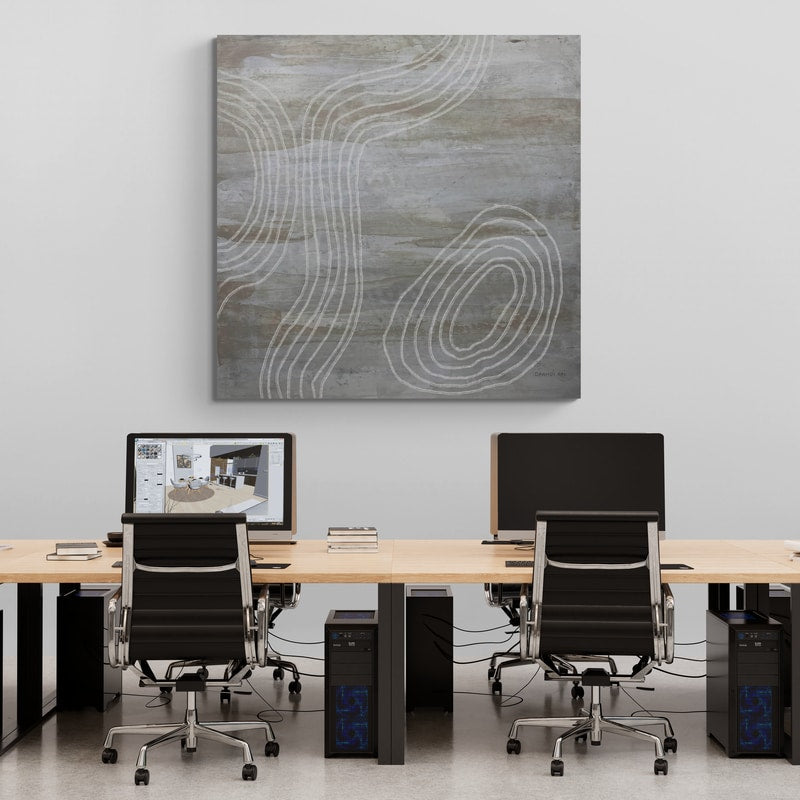 Beige Abstract II by Danhui Nai wall art in a office