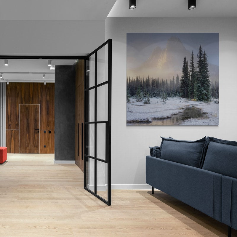 Bell Mountain North Cascades II by Alan Majchrowicz wall art in a living room