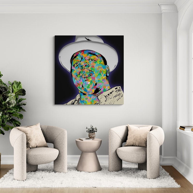 Biggie 2 2025 by Technodrome1 wall art in a living room