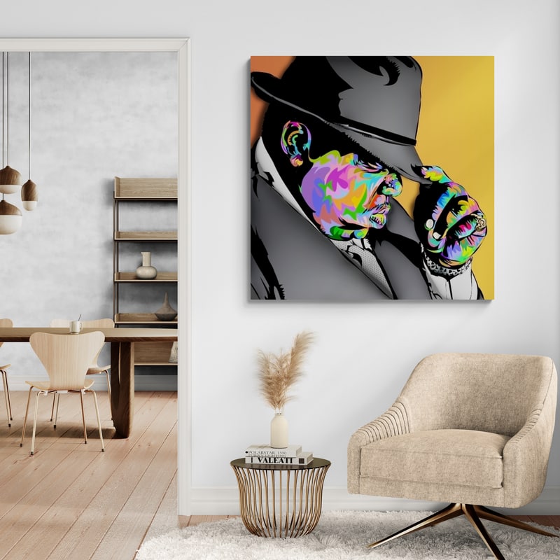 Biggie Fadora 2025 by Technodrome1 wall art in a living room