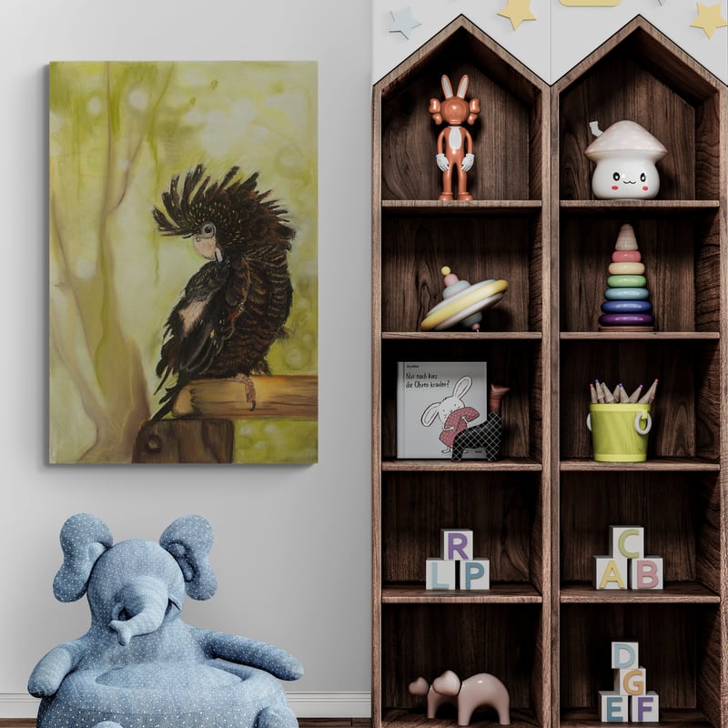 Black Cockatoo by Marina Strijakova wall art from Glam Wall Art