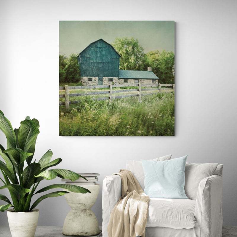 Blissful Country III Crop by Elizabeth Urquhart wall art in a living room