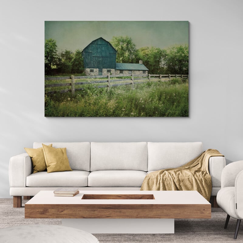 Blissful Country III by Elizabeth Urquhart wall art in a living room