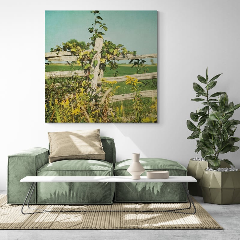Blissful Country V Crop by Elizabeth Urquhart wall art in a living room