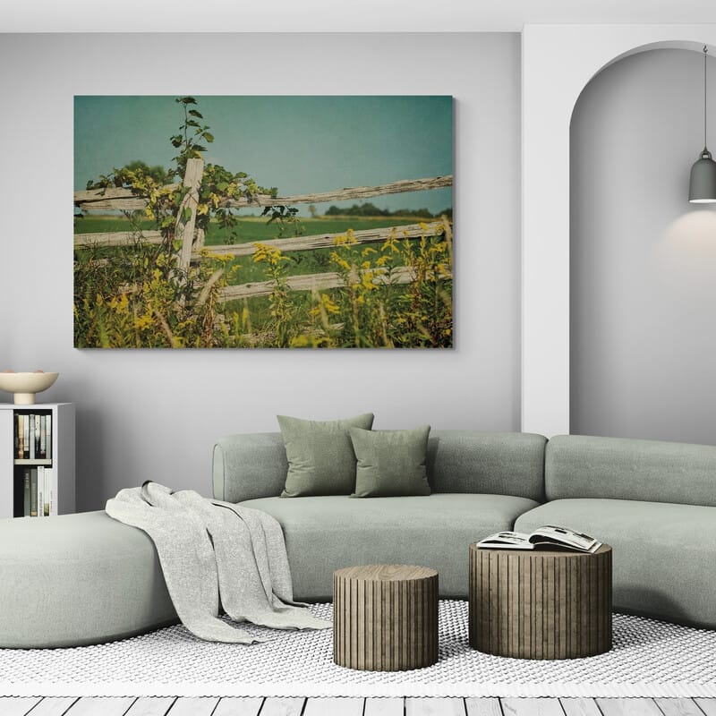 Blissful Country V by Elizabeth Urquhart wall art in a living room