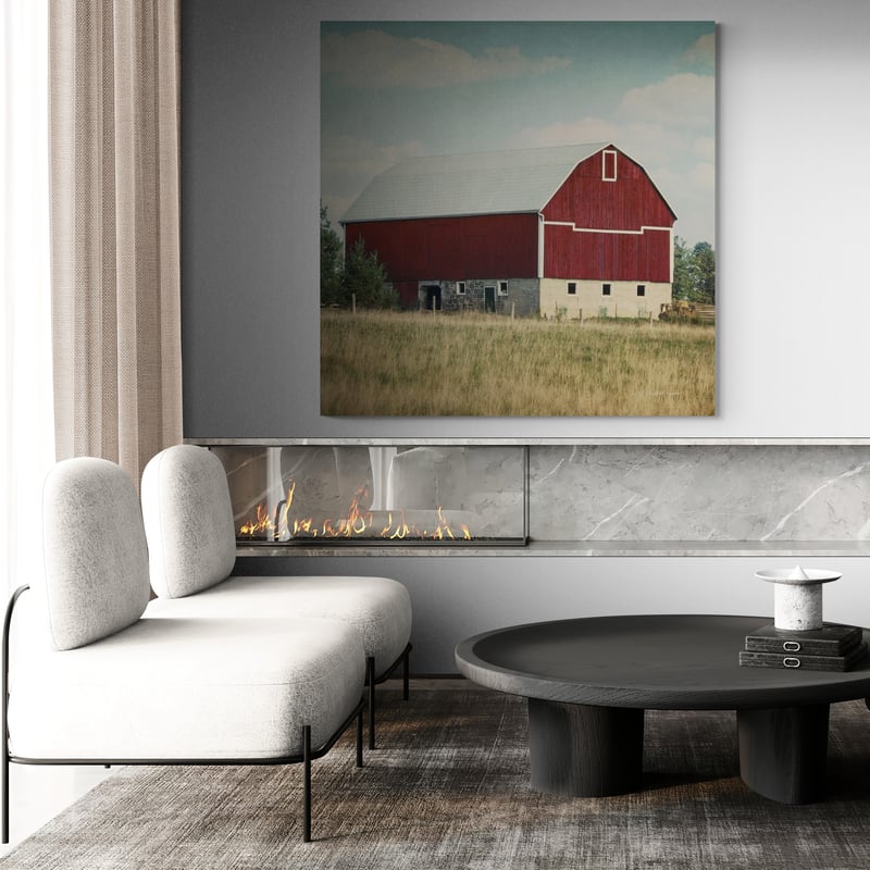Blissful Country VI Crop by Elizabeth Urquhart wall art in a living room