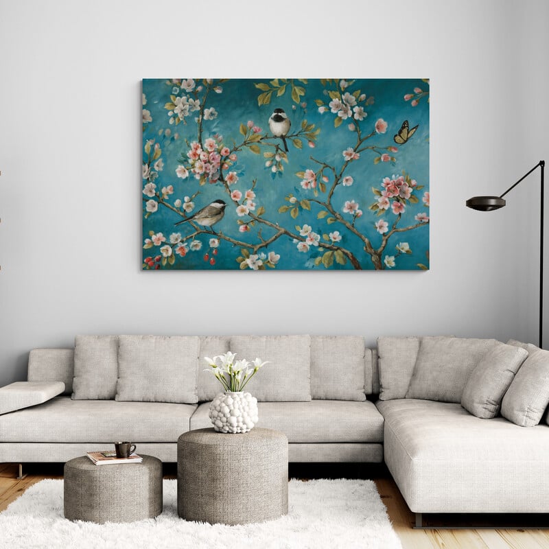 Blossom I by Lisa Audit wall art in a living room