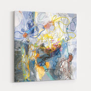 Blue And Sienna Abstract by Danhui Nai wall art
