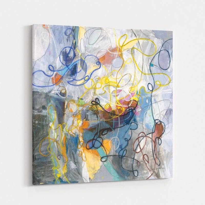 Blue And Sienna Abstract by Danhui Nai wall art