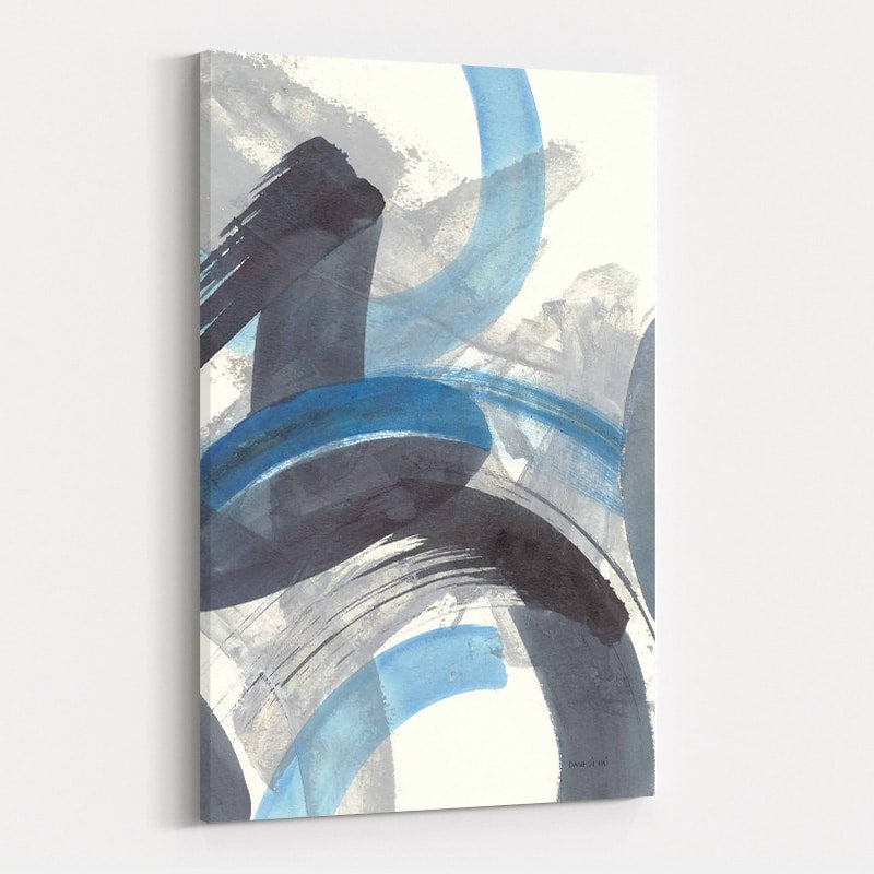 Blue Brushy Abstract II by Danhui Nai wall art