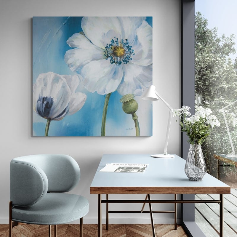 Blue Dance III by Lisa Audit wall art in a living room